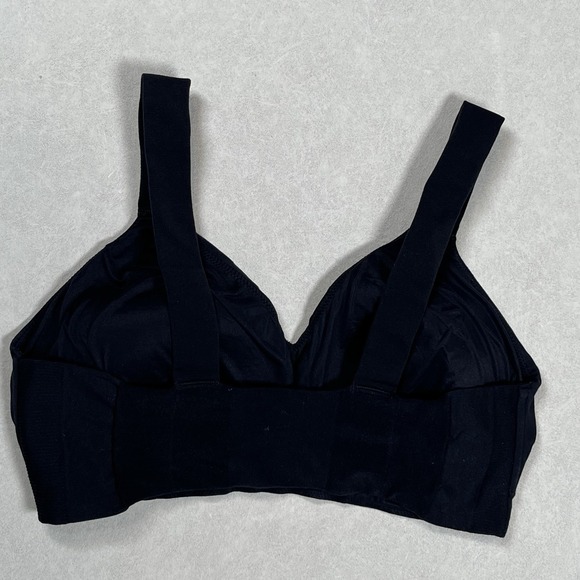 Spanx Smooth Black Wireless Pullover T-Shirt Bra Sz Large Seamless Lightly Lined - Picture 4 of 5